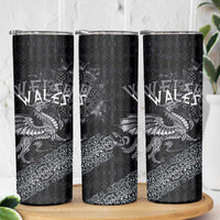 Welsh Celtic Culture Skinny Tumbler Wales Y Ddraig Goch with Runes Symbols - Wonder Print Shop