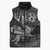 Welsh Celtic Culture Sleeveless Puffer Jacket Wales Y Ddraig Goch with Runes Symbols - Wonder Print Shop
