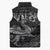 Welsh Celtic Culture Sleeveless Puffer Jacket Wales Y Ddraig Goch with Runes Symbols - Wonder Print Shop