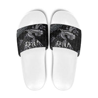 Welsh Celtic Culture Slide Sandals Wales Y Ddraig Goch with Runes Symbols - Wonder Print Shop