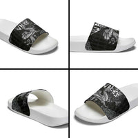 Welsh Celtic Culture Slide Sandals Wales Y Ddraig Goch with Runes Symbols - Wonder Print Shop