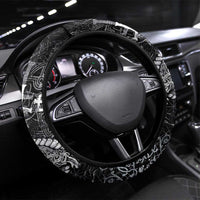 Welsh Celtic Culture Steering Wheel Cover Wales Y Ddraig Goch with Runes Symbols - Wonder Print Shop