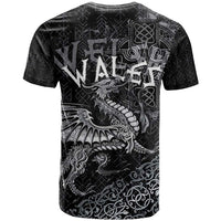 Welsh Celtic Culture T Shirt Wales Y Ddraig Goch with Runes Symbols - Wonder Print Shop