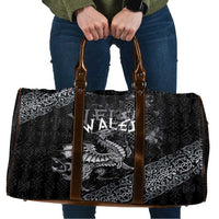 Welsh Celtic Culture Travel Bag Wales Y Ddraig Goch with Runes Symbols - Wonder Print Shop