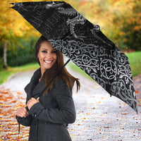 Welsh Celtic Culture Umbrella Wales Y Ddraig Goch with Runes Symbols - Wonder Print Shop