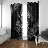 Welsh Celtic Culture Window Curtain Wales Y Ddraig Goch with Runes Symbols - Wonder Print Shop