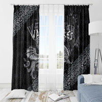 Welsh Celtic Culture Window Curtain Wales Y Ddraig Goch with Runes Symbols - Wonder Print Shop