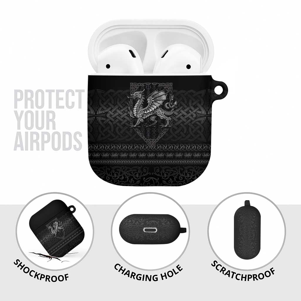 Welsh Celtic Culture AirPods Case Wales Y Ddraig Goch with Knot - Wonder Print Shop