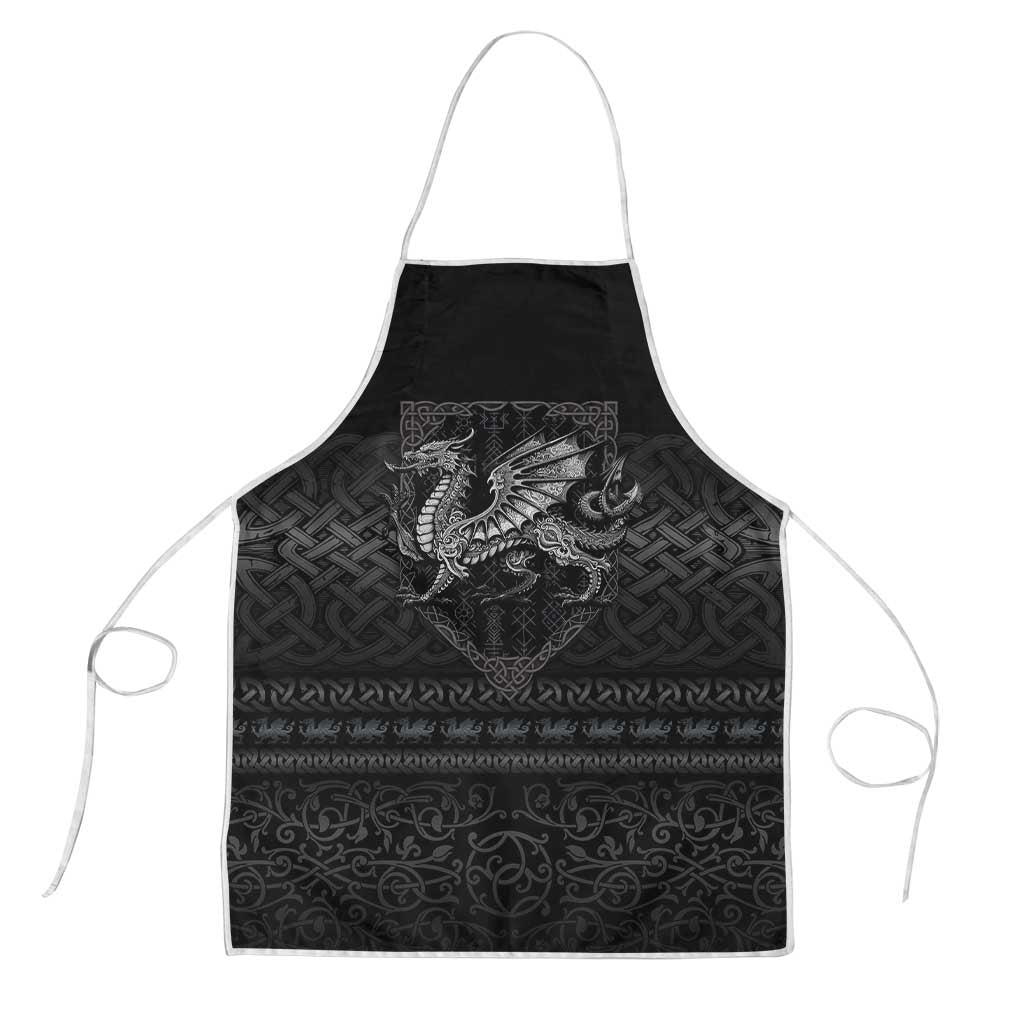 Welsh Celtic Culture Apron Wales Y Ddraig Goch with Knot - Wonder Print Shop