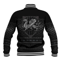 Welsh Celtic Culture Baseball Jacket Wales Y Ddraig Goch with Knot - Wonder Print Shop