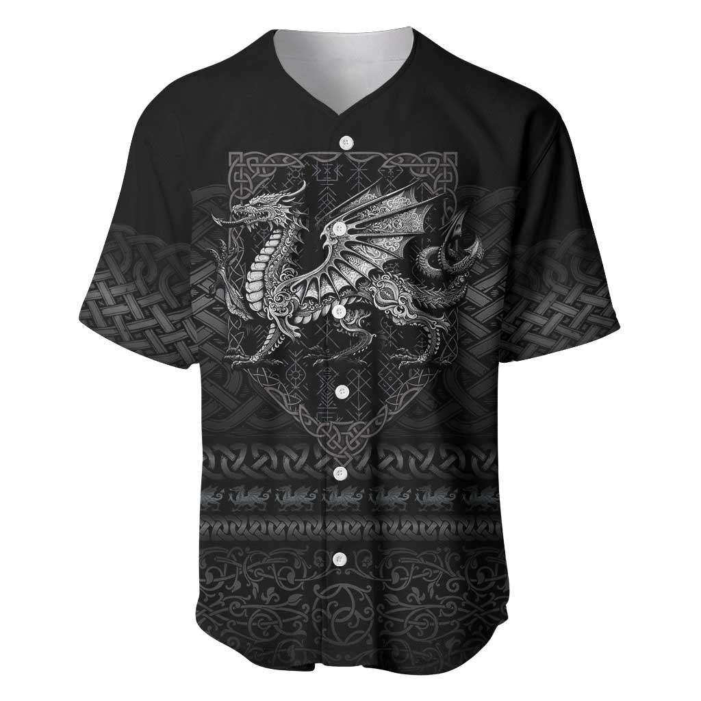Welsh Celtic Culture Baseball Jersey Wales Y Ddraig Goch with Knot - Wonder Print Shop