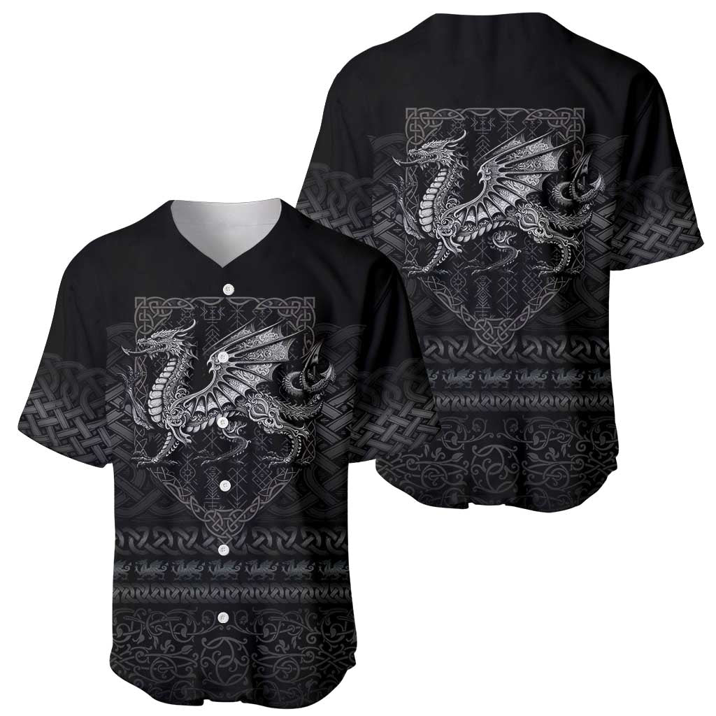 Welsh Celtic Culture Baseball Jersey Wales Y Ddraig Goch with Knot - Wonder Print Shop