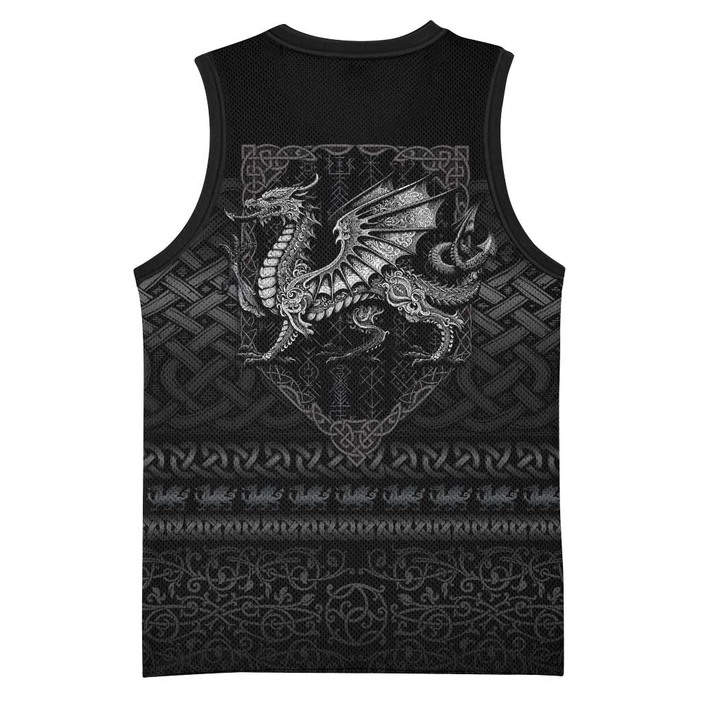 Welsh Celtic Culture Basketball Jersey Wales Y Ddraig Goch with Knot - Wonder Print Shop