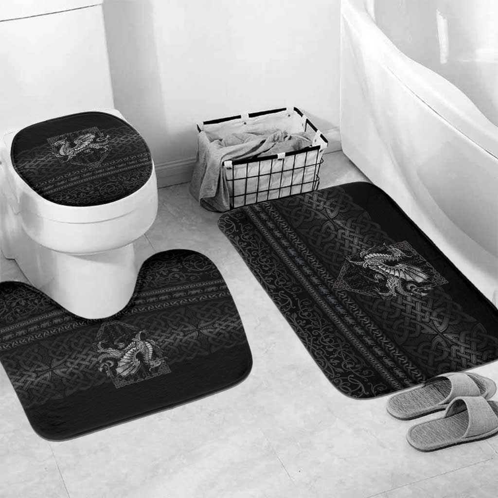 Welsh Celtic Culture Bathroom Set Wales Y Ddraig Goch with Knot - Wonder Print Shop