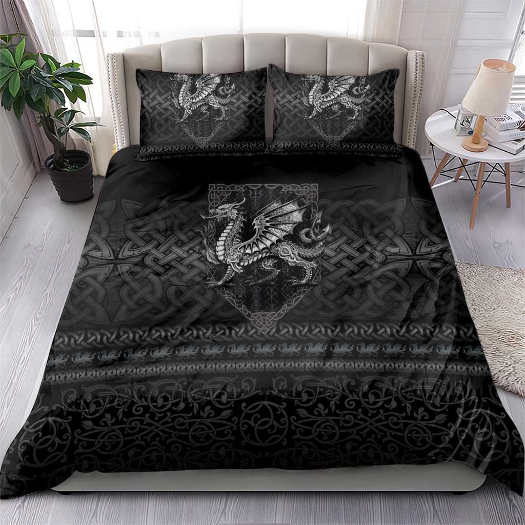 Welsh Celtic Culture Bedding Set Wales Y Ddraig Goch with Knot - Wonder Print Shop
