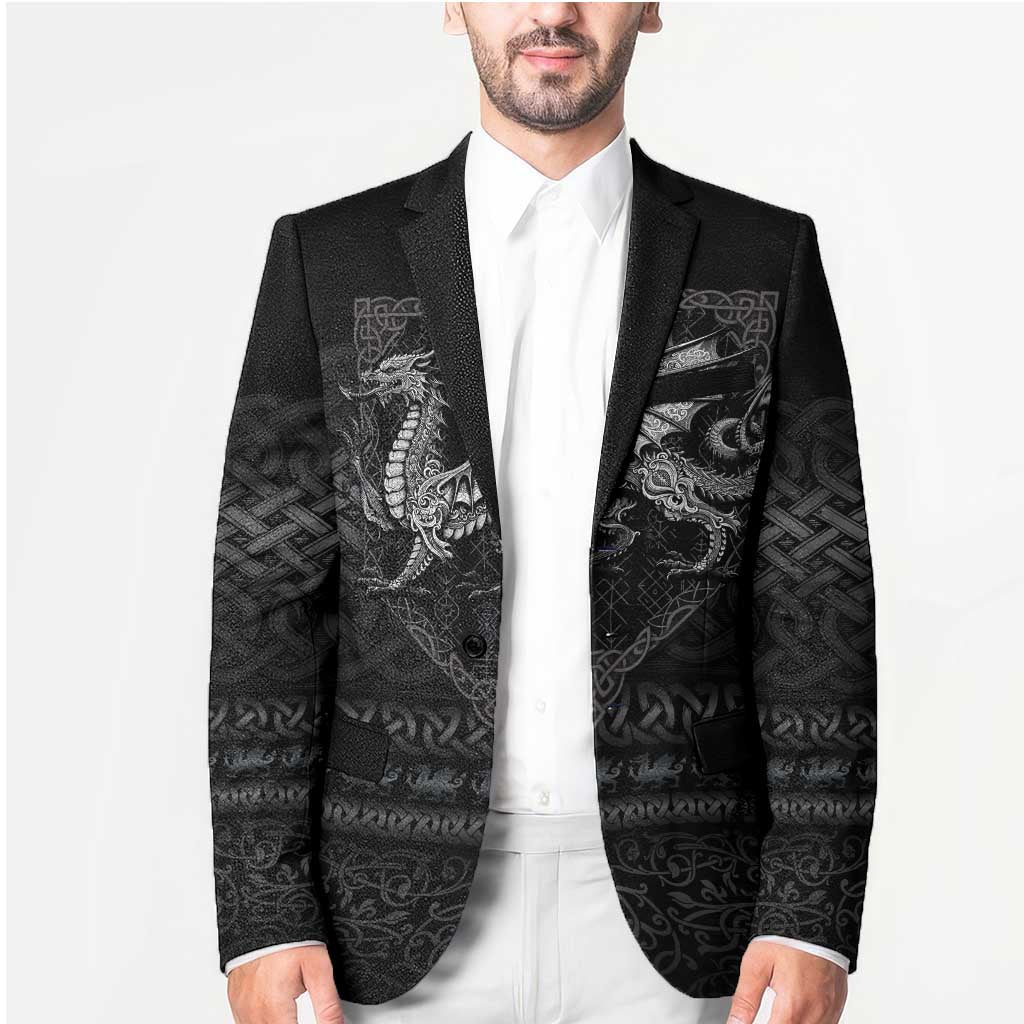 Welsh Celtic Culture Blazer Wales Y Ddraig Goch with Knot - Wonder Print Shop