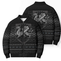 Welsh Celtic Culture Bomber Puffer Jacket Wales Y Ddraig Goch with Knot - Wonder Print Shop