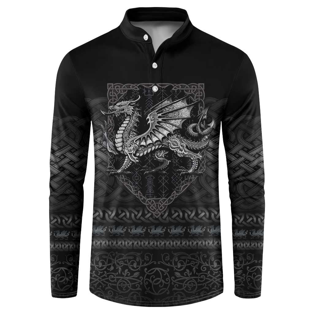 Welsh Celtic Culture Button Sweatshirt Wales Y Ddraig Goch with Knot - Wonder Print Shop