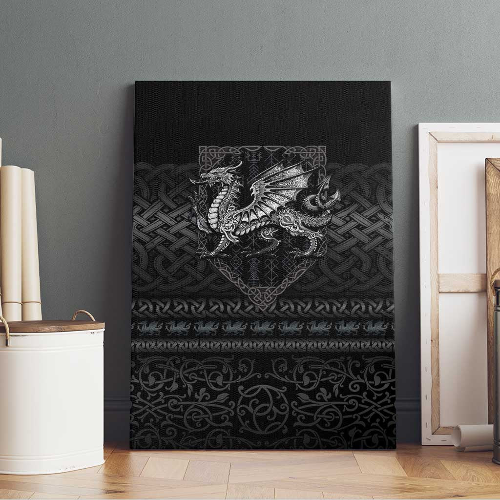 Welsh Celtic Culture Canvas Wall Art Wales Y Ddraig Goch with Knot - Wonder Print Shop