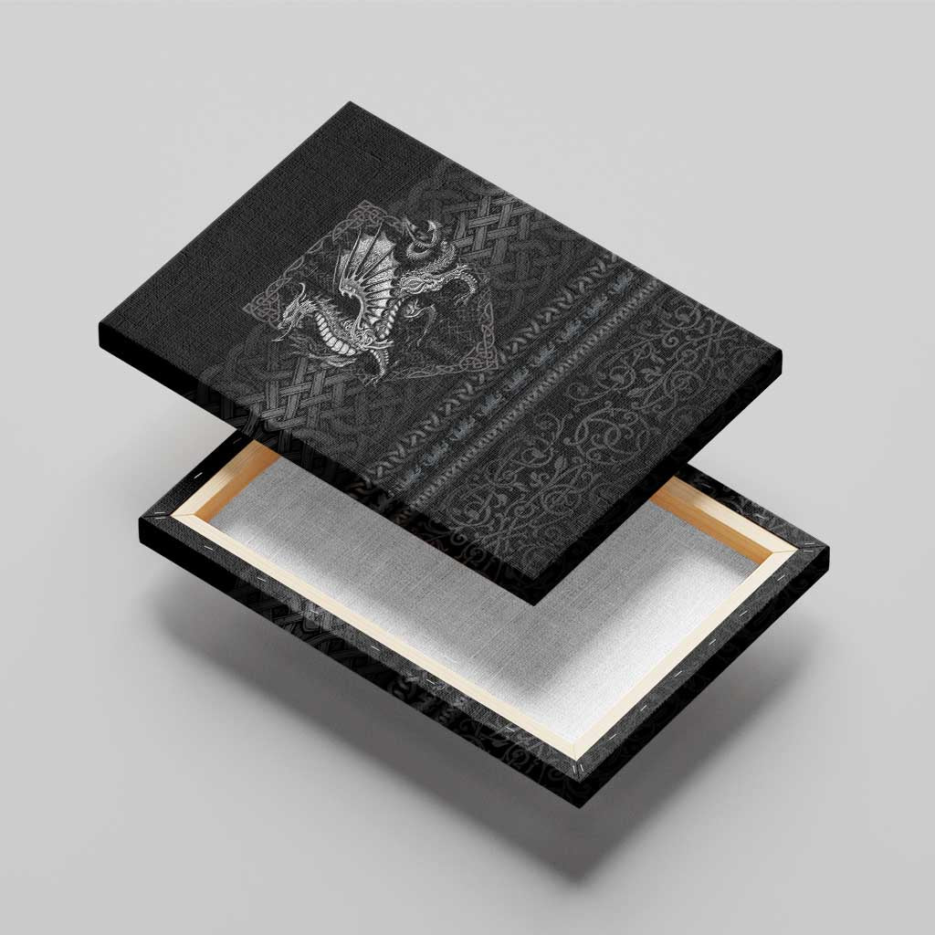 Welsh Celtic Culture Canvas Wall Art Wales Y Ddraig Goch with Knot - Wonder Print Shop