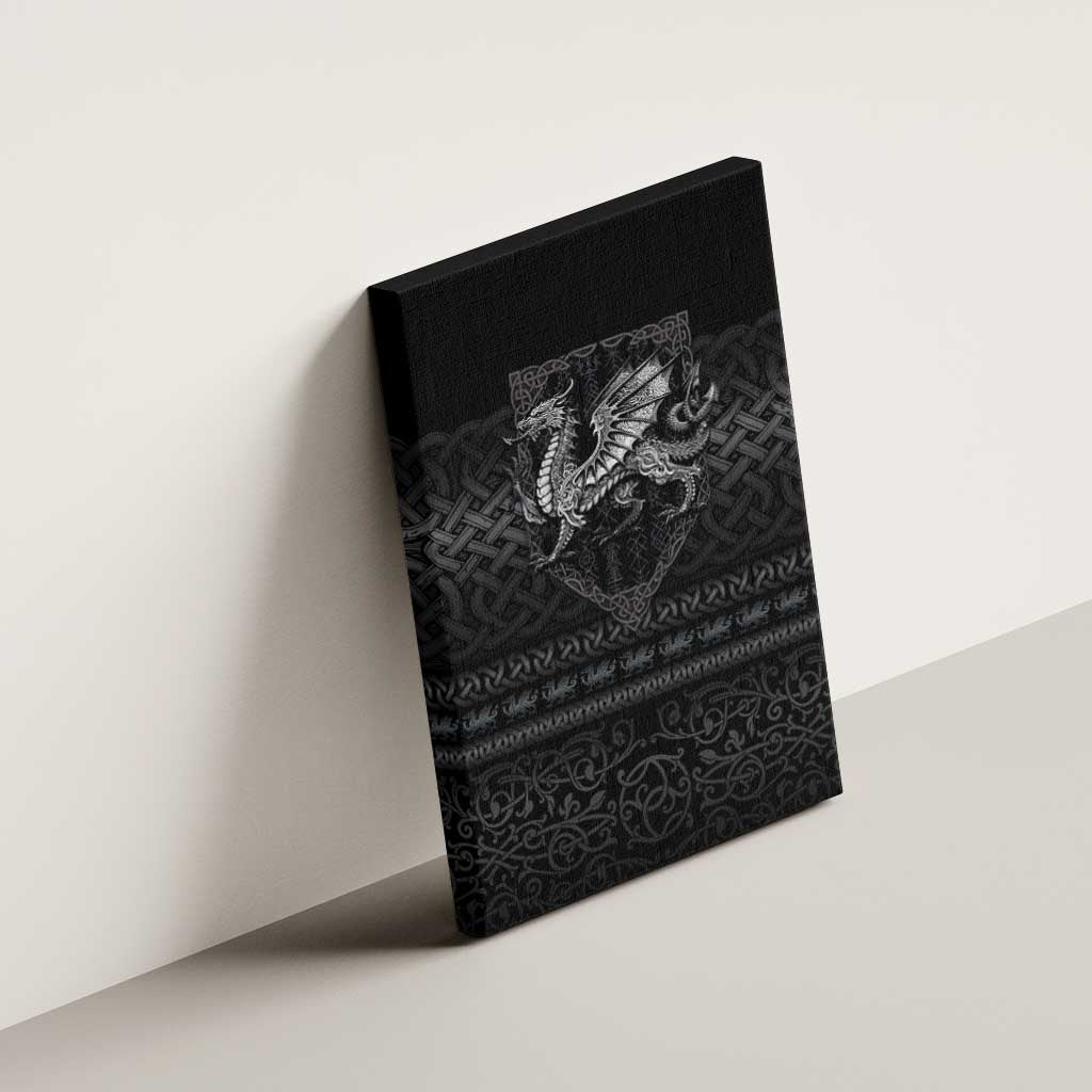 Welsh Celtic Culture Canvas Wall Art Wales Y Ddraig Goch with Knot - Wonder Print Shop