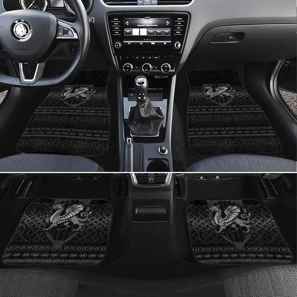 Welsh Celtic Culture Car Mats Wales Y Ddraig Goch with Knot - Wonder Print Shop