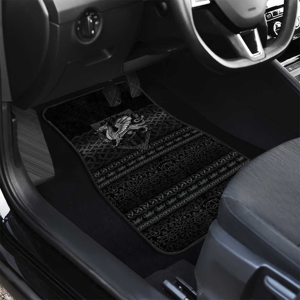 Welsh Celtic Culture Car Mats Wales Y Ddraig Goch with Knot - Wonder Print Shop