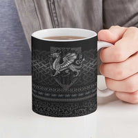 Welsh Celtic Culture Ceramic Mug Wales Y Ddraig Goch with Knot - Wonder Print Shop
