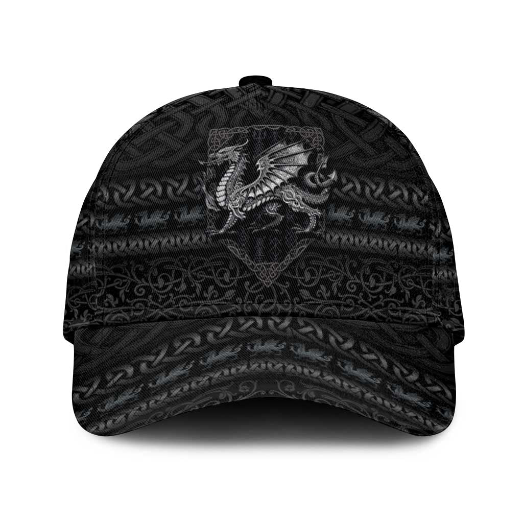 Welsh Celtic Culture Classic Cap Wales Y Ddraig Goch with Knot - Wonder Print Shop