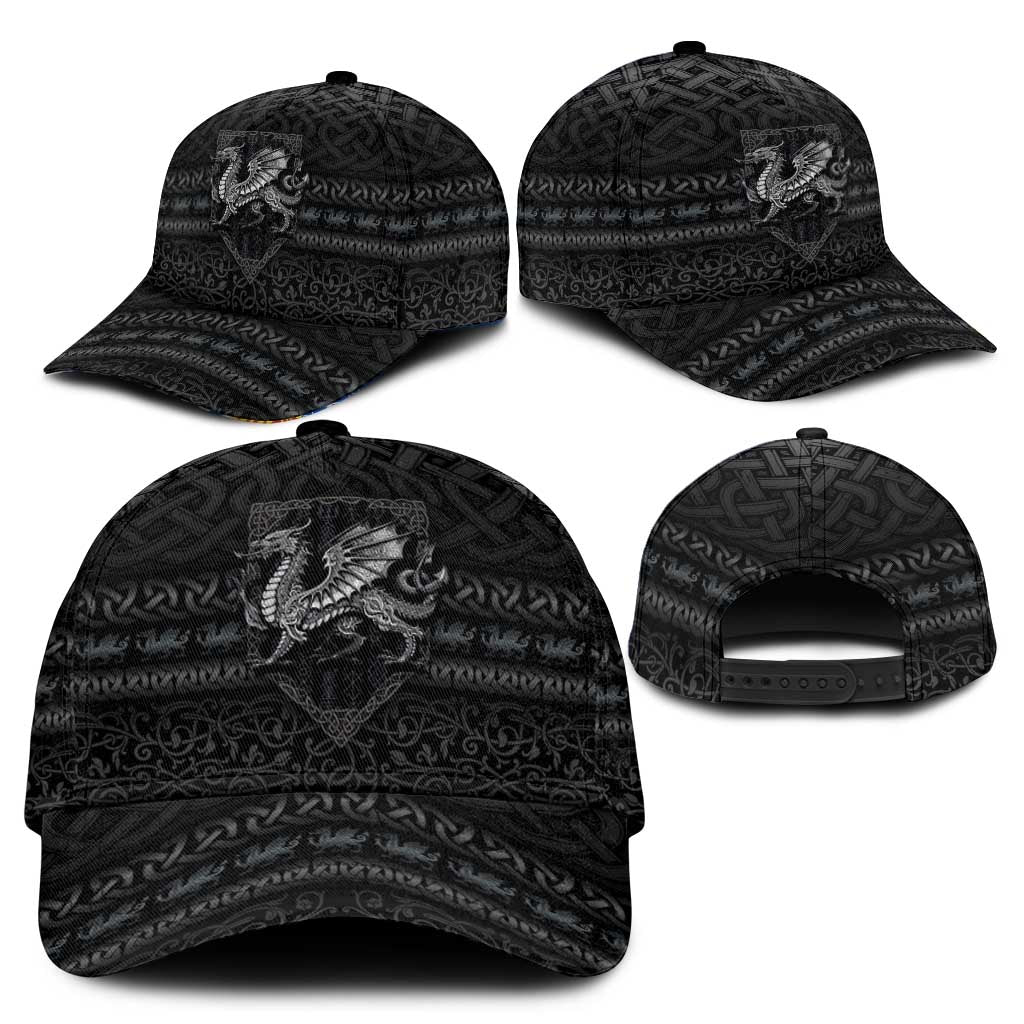 Welsh Celtic Culture Classic Cap Wales Y Ddraig Goch with Knot - Wonder Print Shop
