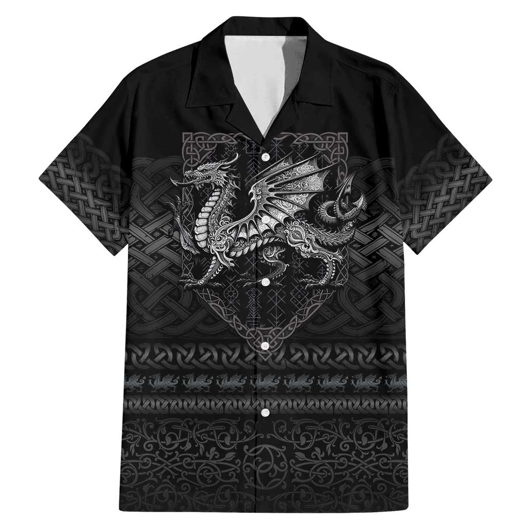 Welsh Celtic Culture Family Matching Mermaid Dress and Hawaiian Shirt Wales Y Ddraig Goch with Knot - Wonder Print Shop