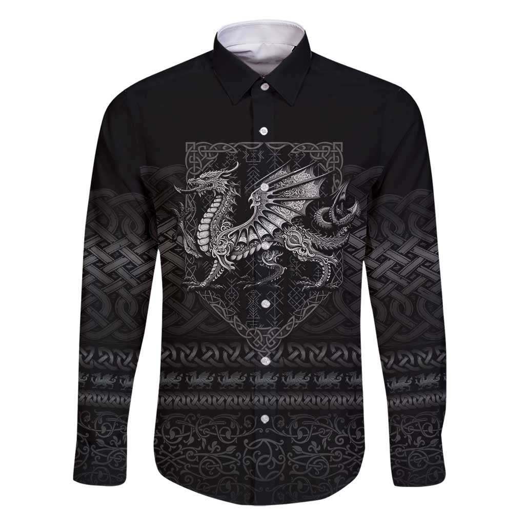 Welsh Celtic Culture Family Matching Mermaid Dress and Hawaiian Shirt Wales Y Ddraig Goch with Knot - Wonder Print Shop