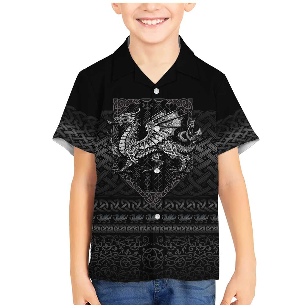 Welsh Celtic Culture Family Matching Mermaid Dress and Hawaiian Shirt Wales Y Ddraig Goch with Knot - Wonder Print Shop