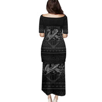 Welsh Celtic Culture Family Matching Puletasi and Hawaiian Shirt Wales Y Ddraig Goch with Knot - Wonder Print Shop