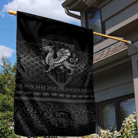 Welsh Celtic Culture Garden Flag Wales Y Ddraig Goch with Knot - Wonder Print Shop