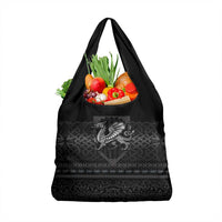 Welsh Celtic Culture Grocery Bag Wales Y Ddraig Goch with Knot - Wonder Print Shop