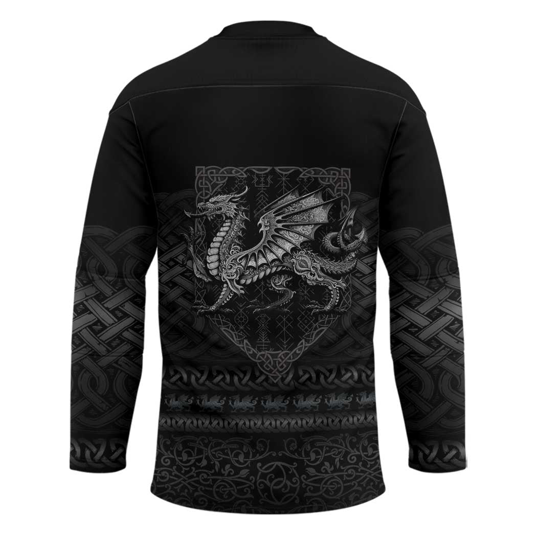 Welsh Celtic Culture Hockey Jersey Wales Y Ddraig Goch with Knot - Wonder Print Shop