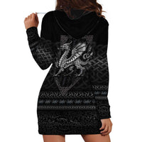 Welsh Celtic Culture Hoodie Dress Wales Y Ddraig Goch with Knot - Wonder Print Shop
