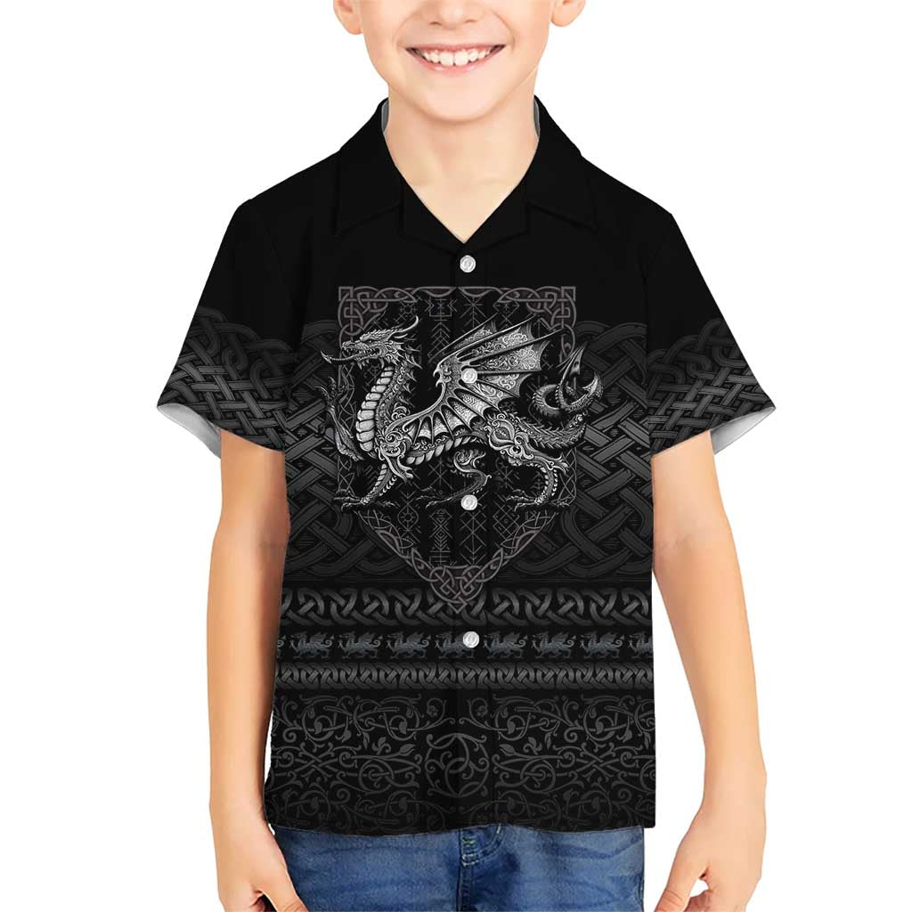 Welsh Celtic Culture Kid Hawaiian Shirt Wales Y Ddraig Goch with Knot - Wonder Print Shop