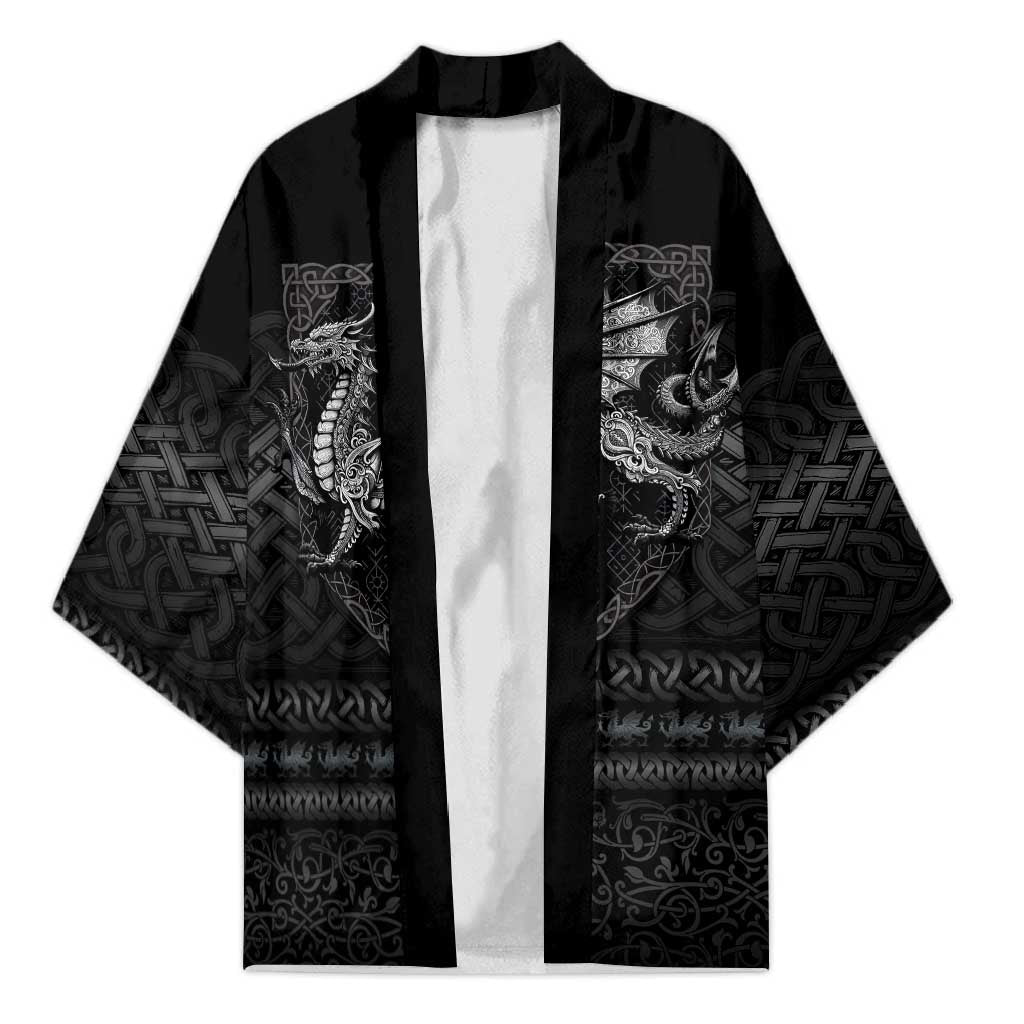 Welsh Celtic Culture Kimono Wales Y Ddraig Goch with Knot - Wonder Print Shop
