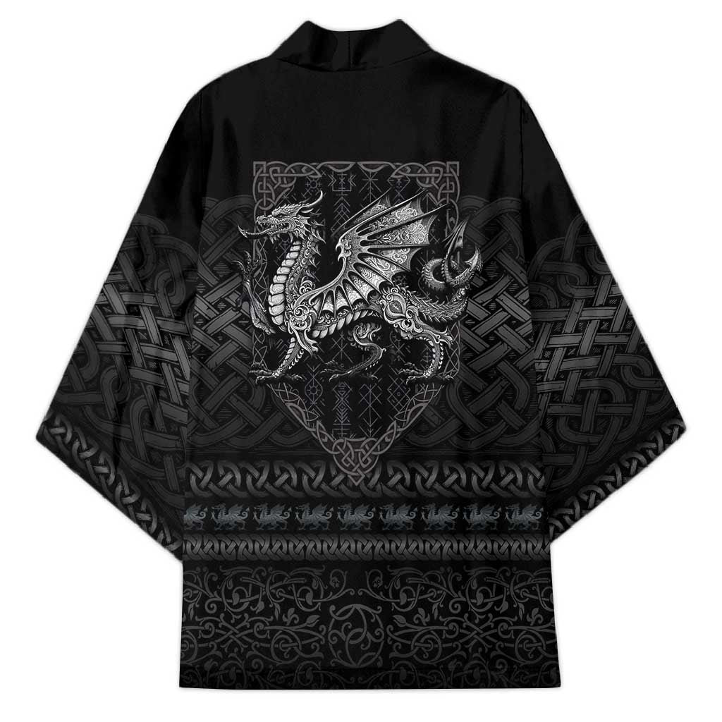 Welsh Celtic Culture Kimono Wales Y Ddraig Goch with Knot - Wonder Print Shop