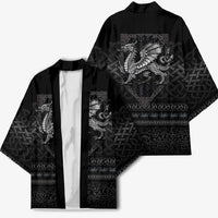 Welsh Celtic Culture Kimono Wales Y Ddraig Goch with Knot - Wonder Print Shop
