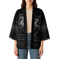 Welsh Celtic Culture Kimono Wales Y Ddraig Goch with Knot - Wonder Print Shop