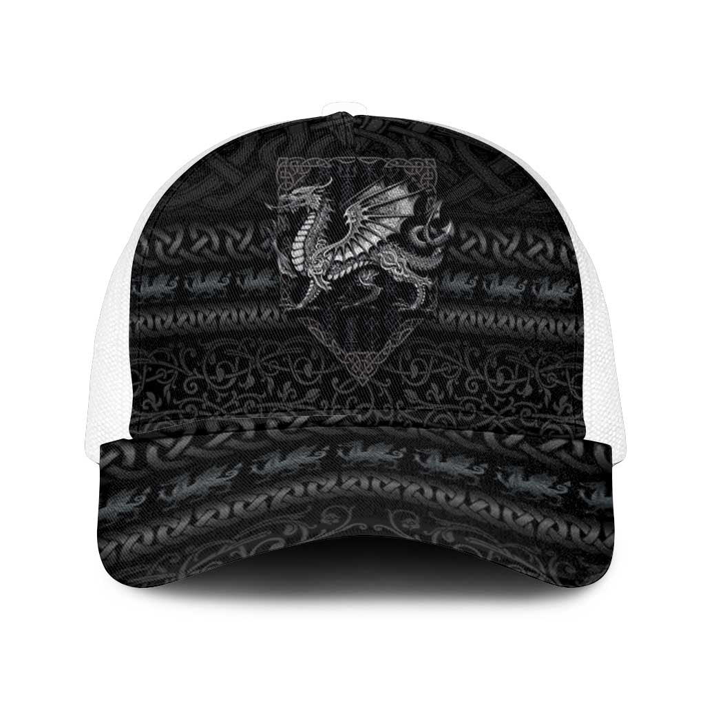 Welsh Celtic Culture Mesh Trucker Cap Wales Y Ddraig Goch with Knot - Wonder Print Shop