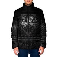Welsh Celtic Culture Padded Jacket Wales Y Ddraig Goch with Knot - Wonder Print Shop