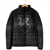 Welsh Celtic Culture Padded Jacket Wales Y Ddraig Goch with Knot - Wonder Print Shop