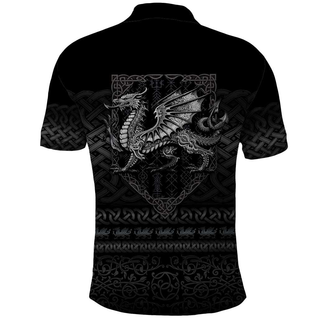 Welsh Celtic Culture Polo Shirt Wales Y Ddraig Goch with Knot - Wonder Print Shop