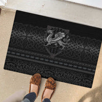Welsh Celtic Culture Rubber Doormat Wales Y Ddraig Goch with Knot - Wonder Print Shop
