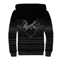 Welsh Celtic Culture Sherpa Hoodie Wales Y Ddraig Goch with Knot - Wonder Print Shop
