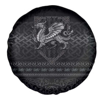 Welsh Celtic Culture Spare Tire Cover Wales Y Ddraig Goch with Knot - Wonder Print Shop